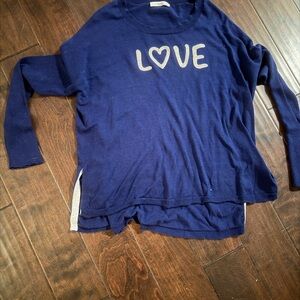 Subtle Luxury Navy Blue Love Long Sleeve Tee